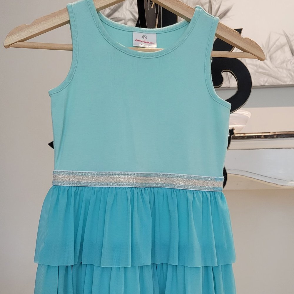 Hanna Andersson aqua twirl dress